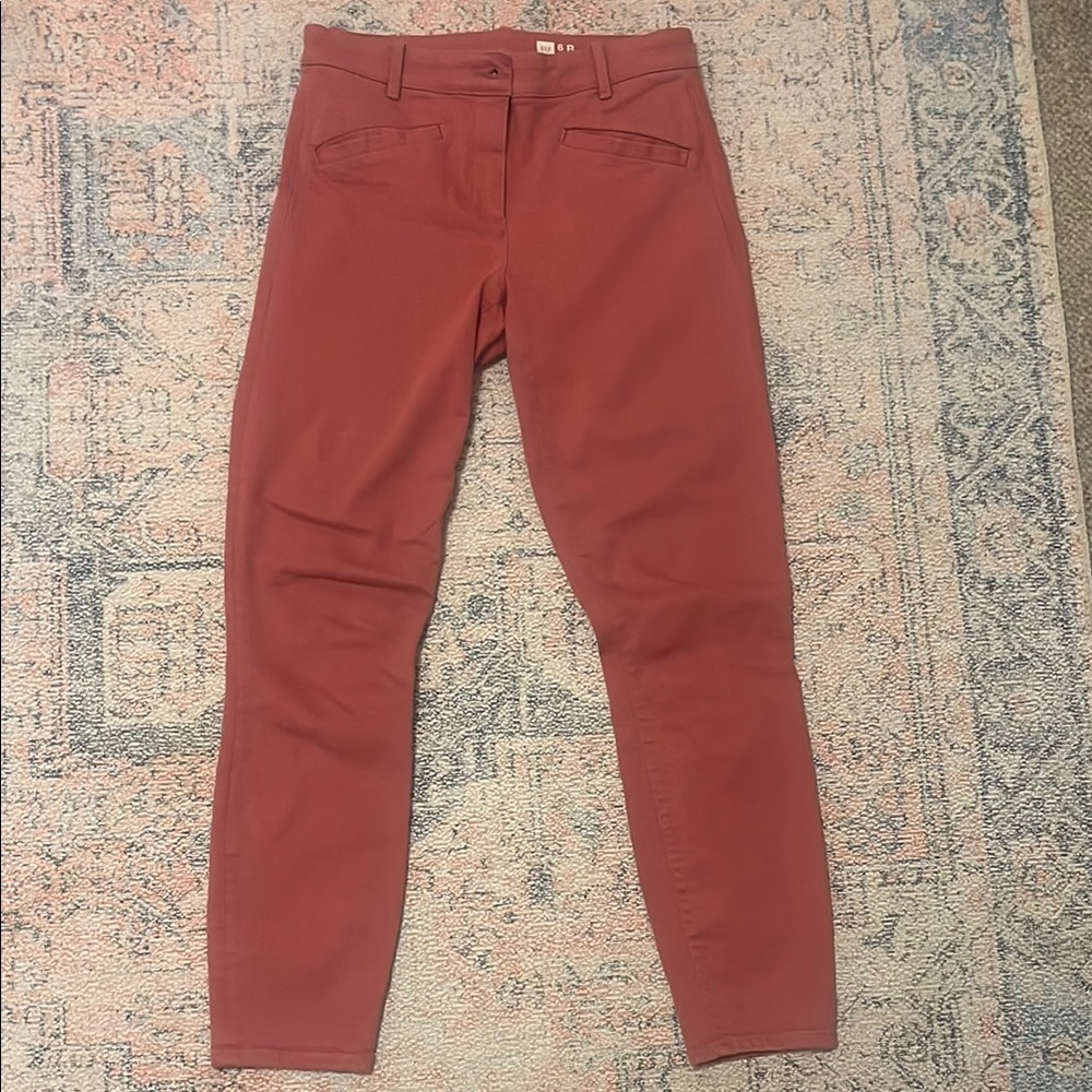 GAP Modern Stretch Skinny Crop Pants in Rust